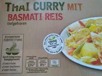 Mängden socker i Thai Curry mit Basmati Reis tiefgefroren