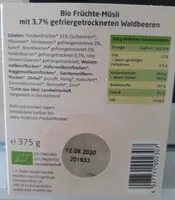 Mängden socker i Waldbeer-Früchte-Müsli