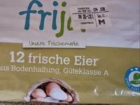 Mängden socker i 12 frische Eier