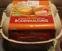 Mängden socker i 6 frische grosse Eier aus Bodenhaltung