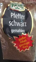 Mängden socker i Pfeffer schwarz, gemahlen