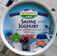 Mängden socker i Weideglück Sahnejoghurt nach griechischer Art