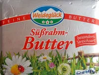 Mängden socker i Süßrahm-Butter