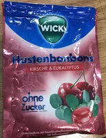 Mängden socker i Hustenbonbons - Kirsche mit Eukalyptus ohne Zucker