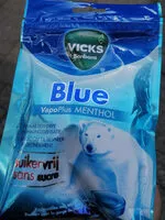 Mängden socker i Vicks Blue Menthol Suikervrij Bag
