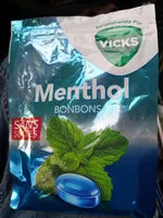 Mängden socker i Vicks Bonbons Menthol Sans Sucre