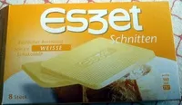 Mängden socker i Eszet Schnitten, weiße Schokolade