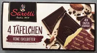 Mängden socker i 4 Täfelchen feine Edelbitter