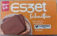 Mängden socker i Eszet Schnitten Vollmilch Erdnuss