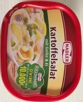 Mängden socker i Kartoffelsalat mit Gurke und Ei