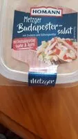 Mängden socker i Metzger Budapestersalat mit Gurke und Apfel