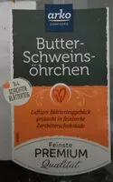 Mängden socker i Butter-Schweinsöhrchen