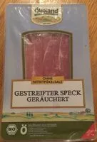 Mängden socker i GESTREIFTER SPECK GERÄUCHERT