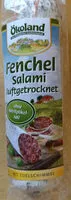 Mängden socker i Fenchel Salami luftgetrocknet