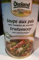 Mängden socker i Soupe aux poids avec rondelles de saucisses