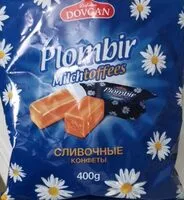 Mängden socker i Plombir Milchtoffees