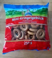 Mängden socker i Mini-Kringelgebäck mit Mohnsamen