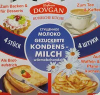 Mängden socker i gezuckerte Kondensmilch