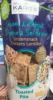 Mängden socker i karg's sesam&meersalz linsen snack
