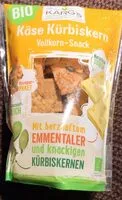Mängden socker i Käse Kürbiskern Vollkorn-Snack