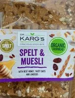 Mängden socker i Dr Karg Organic Muesli Wholegrain Crispbread