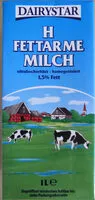 Mängden socker i DairyStar H fettarme Milch