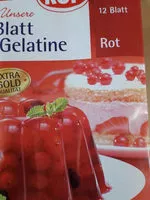 Mängden socker i Blattgelatine, rot