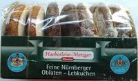 Mängden socker i Feine Nürnberger Oblaten-Lebkuchen