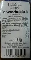 Mängden socker i Borkenschokolade Zartbitter