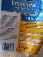 Mängden socker i Queso rallado emmental