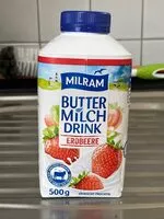 Mängden socker i Butter Milch drink erdbeere