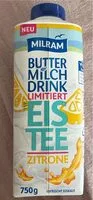Mängden socker i Buttermilch-Drink Eistee Zitrone
