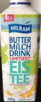 Mängden socker i Butter Milch Drink Eistee Apfel