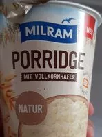 Mängden socker i Porridge mit Vollkornhafer Natur