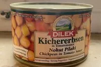 Mängden socker i Kichererbsen in Tomatensauce