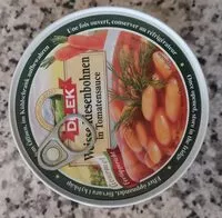 Mängden socker i Weiße Riesenbohnen in Tomatensauce