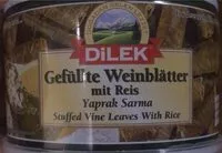 Mängden socker i Gefüllte Weinblätter mit Reis