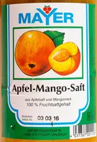 Mängden socker i Apfelsaft Mit Mangomark