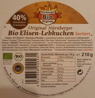 Mängden socker i Bio Elisen-Lebkuchen Sortiert