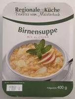 Mängden socker i Birnensuppe mit Klütern