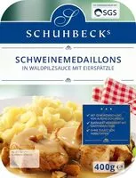 Mängden socker i Schweinemedaillons in Waldpilzsauce mit Eierspätzle