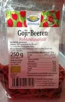 Mängden socker i Goji-Beeren Rohkostqualität