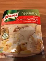 Mängden socker i Käse Sauce Quattro Formaggi