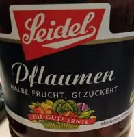 Mängden socker i Pflaumen halbe Frucht gezuckert
