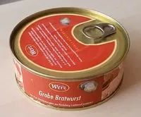 Mängden socker i Grobe Bratwurst