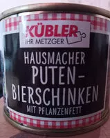 Mängden socker i Hausmacher Puten-Bierschinken mit Pflanzenfett
