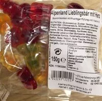 Mängden socker i Alpenland Lieblingsbär mit Herz