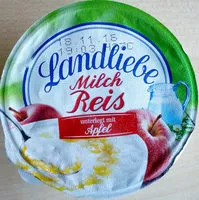 Mängden socker i Milch Reis unterlegt mit Apfel