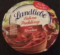 Mängden socker i sahne pudding mit kirschen
