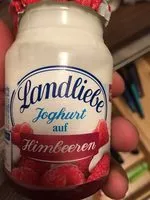 Mängden socker i Joghurt auf Himbeeren